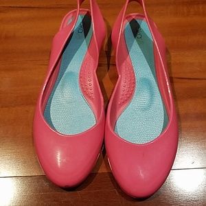 Pink oka-b slingbacks